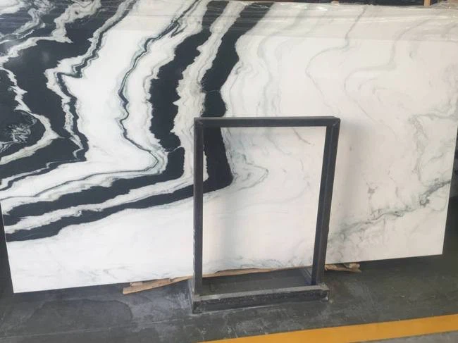 customizable panda grey marble slab factory